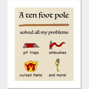 A Ten Foot Pole Solved All My Problems RPG Humor Posters and Art